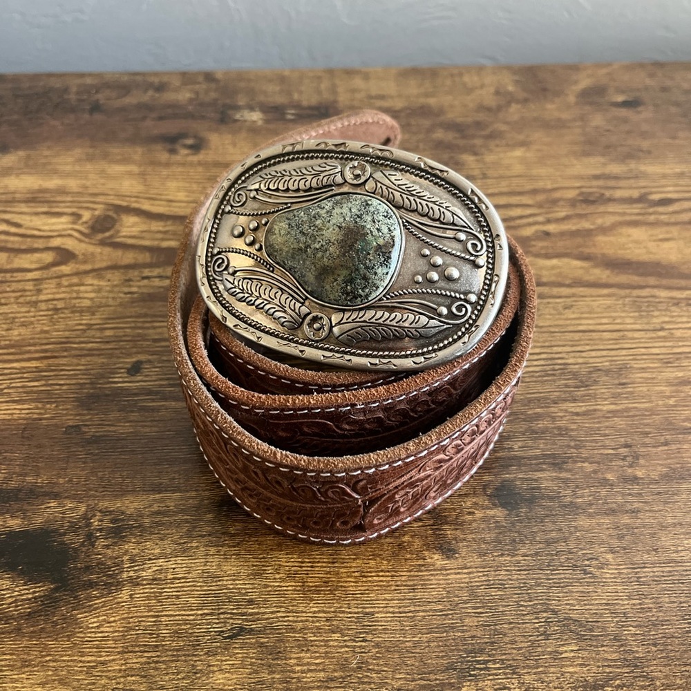 Shyanne genuine leather western belt with buckle
